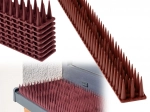 Kunststoff-Vogelspikes, braun, modulare Leisten 8 Stk.