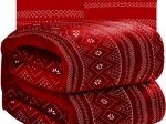 ensemble d’hiver rouge – couverture en micro-polaire douce 160 × 200 cm + 2 housses de coussin 40 × 40 cm
