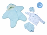 Kleding voor pop NEW BORN 40–42 cm – fleece ster, 3-delige set