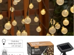 Guirlande lumineuse solaire de jardin Bubble 50 LED blanc chaud 9,35 m