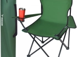 Chaise pliante de pêche avec porte-gobelet et housse TRIZAND, vert