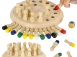 Wooden memory logic game – colorful pegs