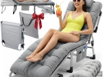 Klappbares Reisebett und Gartenliege ChillWell Dream – grau