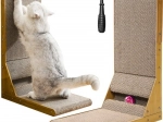 Grattoir d'angle pour chats avec balle