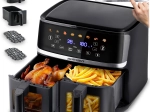 Dual Basket Air Fryer 10.2 L 1700 W BERDSEN