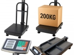 Elektronische Plattformwaage 200 kg mit LCD-Anzeige