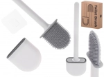 Brosse WC en silicone avec support – blanche