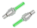 Bouchons de valve lumineux – verts, lot de 2 pièces