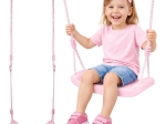 Balançoire enfant en plastique KRUZZEL rose