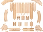 BIGJIGS RAIL wooden tracks, 25-piece set