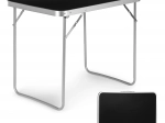 Klappbarer Campingtisch 80 × 60 cm, schwarz