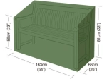 Bâche de protection pour banc de jardin 163 × 66 × 81 cm