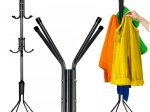 Portemanteau sur pied pour vêtements 170 cm noir RUHHY