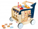 Houten Loopwagen Walvis met Zee Spelletjes