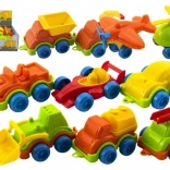 Mini plastic vehicles 10–12 cm, free-rolling, assorted types (box of 42 pcs)