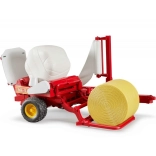 Bruder Bale Wrapper with White and Yellow Bale 1:16