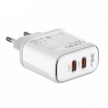 LDNIO Netzladegerät 35 W mit zwei USB‑C‑Ports für iPhone + USB‑C‑auf‑Lightning‑Kabel