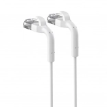 Cat.6A U/FTP network cable 10 m with bendable connectors – white