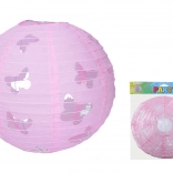 Lampion boule 30 cm avec motif papillon
