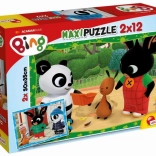 Puzzle maxi Bing 2 x 12 pieces