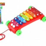 Kids’ pull-along xylophone with mallets 24 cm