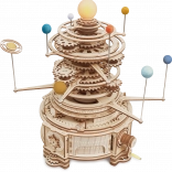 Wooden mechanical model of the Solar System ROKR Orrery 3D puzzle
