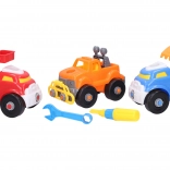 Children's Screw Toy Cars 3 pcs 16 cm