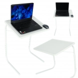 Inklapbare verstelbare laptoptafel 52 × 40 cm wit