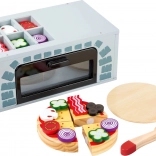 Four à pizza en bois avec accessoires pour enfants