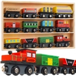 Wooden Train Set Kruzzel 12pcs