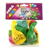 Inflatable printed balloons – color mix, 9 pcs