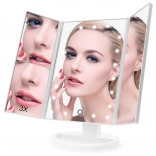 LED cosmetische spiegel met verlichting en 2x/3x vergroting, wit