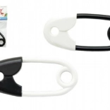 Black-and-White Safety Pin Rattle 12 cm