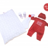 Clothes for NEW BORN doll 43–44 cm – 3-piece set with pillow and cuddle cloth
