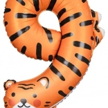 Foil Balloon Number 9 – Tiger 49 × 76 cm
