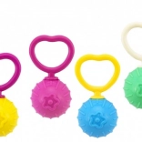 Retro plastic rattle with a ball (0m+)