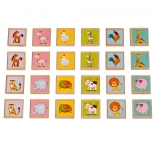 Lucy & Leo wooden memory game Animals (24 cards)