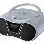 Tragbarer CD/MP3-Radioplayer mit USB und Bluetooth – silber