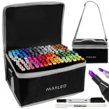 MAALEO Double-Ended Alcohol Markers 168 pcs with Case and Organizer