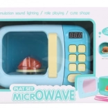 Blue battery-powered kids' microwave