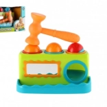 Toddler Hammering Bench with Mallet and Mirror 21 cm