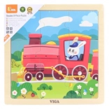 Wooden Train Puzzle, 9 Pieces