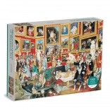 1500-Piece Puzzle – Uffizi Tribuna with Cats by GALISON