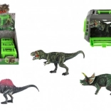 Dinosaur in a portable cage – plastic toy 13 × 9 cm, assorted species, box of 12