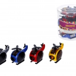 Sharpener with a container in the shape of a helicopter