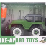 Screw-together plastic jeep for kids