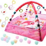 Tapis d’éveil avec arches et balles rose