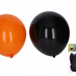 Halloween-Luftballons 30 cm – Set mit 10 Stück, schwarz und orange
