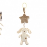 Lapin en peluche suspendu avec étoile pour lits et poussettes