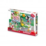 Puzzle MICKEY AND MINNIE play sports 3×55 pieces